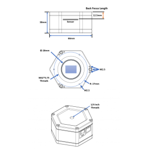 Camera Uranus-C (IMX585) USB3.0 Couleur  - Player One