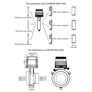 Diviseur optique M54-M48-M42 compatible FF - ASKAR