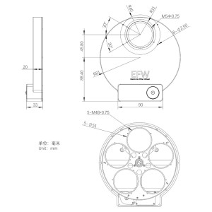 Roue à Filtre 5x 2" Motorisée - ZWO