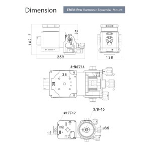 Mount Harmonic drive EM31PRO - EMCANASTRO