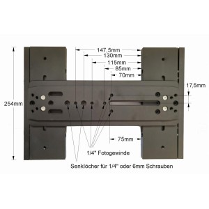 ide-by-side Mounting Plate Losmandy Style for parallel Mounting